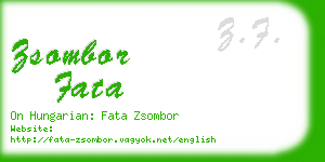 zsombor fata business card